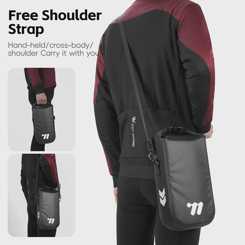 WEST BIKING Fiets Voorvork Tas 5.5L Waterdicht met Quick Release Systeem
