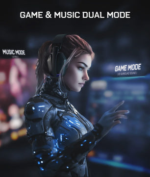 EKSA G19 BT Gaming Headset: Draadloos 2.4GHz/Bluetooth, Lichtgewicht, Opvouwbaar, Met Microfoon voor PC/PS5/Xbox