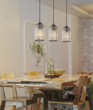 Moderne Kristallen Hanglamp voor Eettafel, Woonkamer & Keuken - E27 Fitting