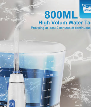 Elektrische Monddouche Waterflosser - 800ml Reservoir, 5 Opzetstukken, 10 Drukstanden