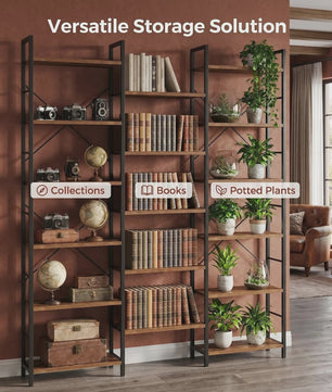 Stellingkast met 17 Vakken en Verstelbare Planken - Metaal Frame Boekenkast