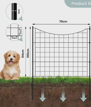 Decoratieve Tuinafsluiting Zwart - Dier-, Vijver- en Bloemenschutting