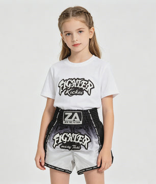 Muay Thai Bokshort Satin met Mesh Panel - Unisex & Kinderen