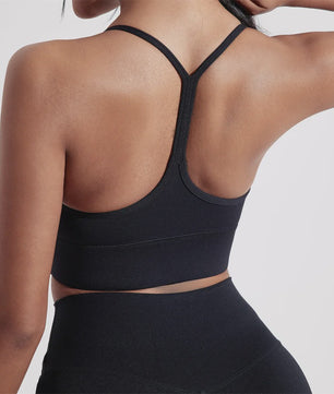 Sportieve Seamless BH Top met Y-Rug en Afneembare Pads - Comfortabel voor Yoga, Fitness & Training