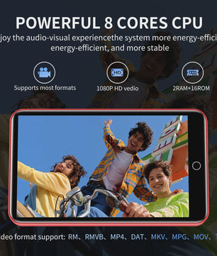 ZAQE M505Pro MP3/MP4 Speler: 4" Touchscreen, Android 9.0, WiFi & Bluetooth