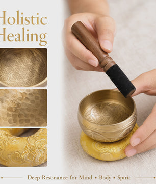 Tibetaanse Zangleschaal 'Flower of Life' - Meditatie, Yoga & Stressverlichting