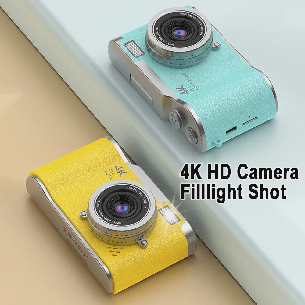 4K Digitale Camera met 48MP, 8x Zoom & Flip Screen - Ideaal voor Studenten