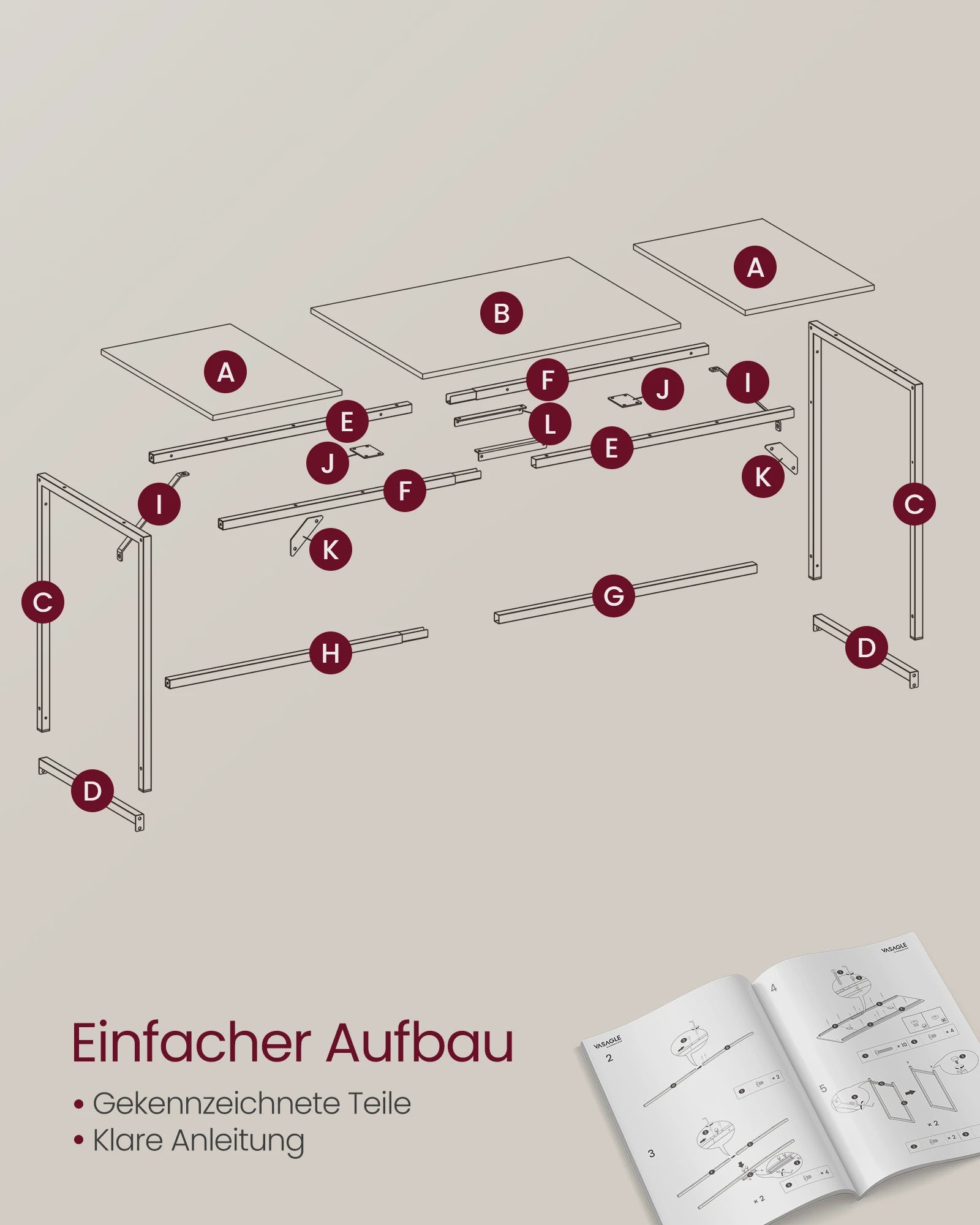 Industriële Bureau 100x50 cm - Stijlvol Werkplekmeubel voor Studie en Kantoor