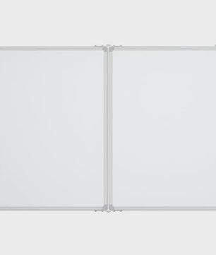 Magnetisch Whiteboard 2 Panelen Inklapbaar 120x100 cm met Aluminium Frame