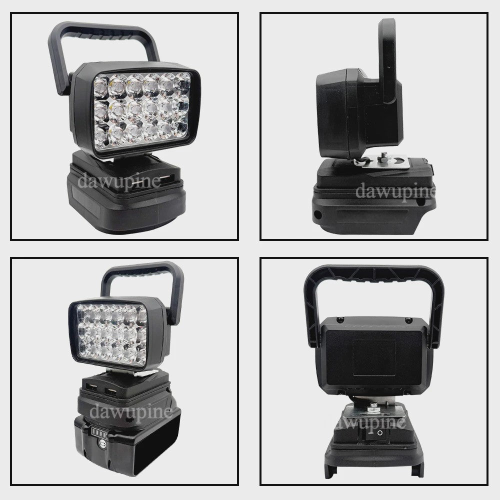 Draagbare 18W LED Werkspot met USB Powerbank voor Makita 18V Batterijen