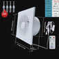 Ventilator Afzuigventilator 4, 6, 8 Inch - Badkamer, Keuken, Toilet - Wit