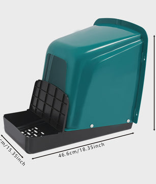 Set van 4 Kippennesten - Plastic Legnesten voor Kippen - 46.6x39x41.5cm