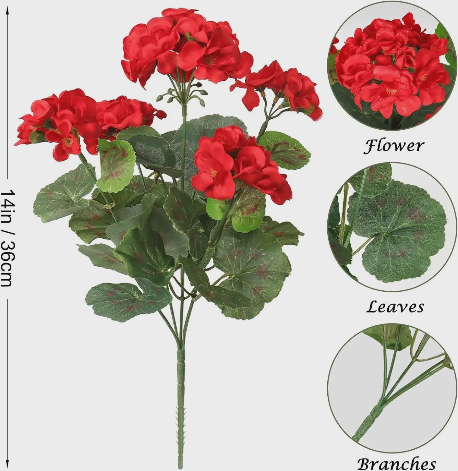 Zijden Begonia Kunstbloem - UV-bescherming voor Buiten & Binnen Decoratie
