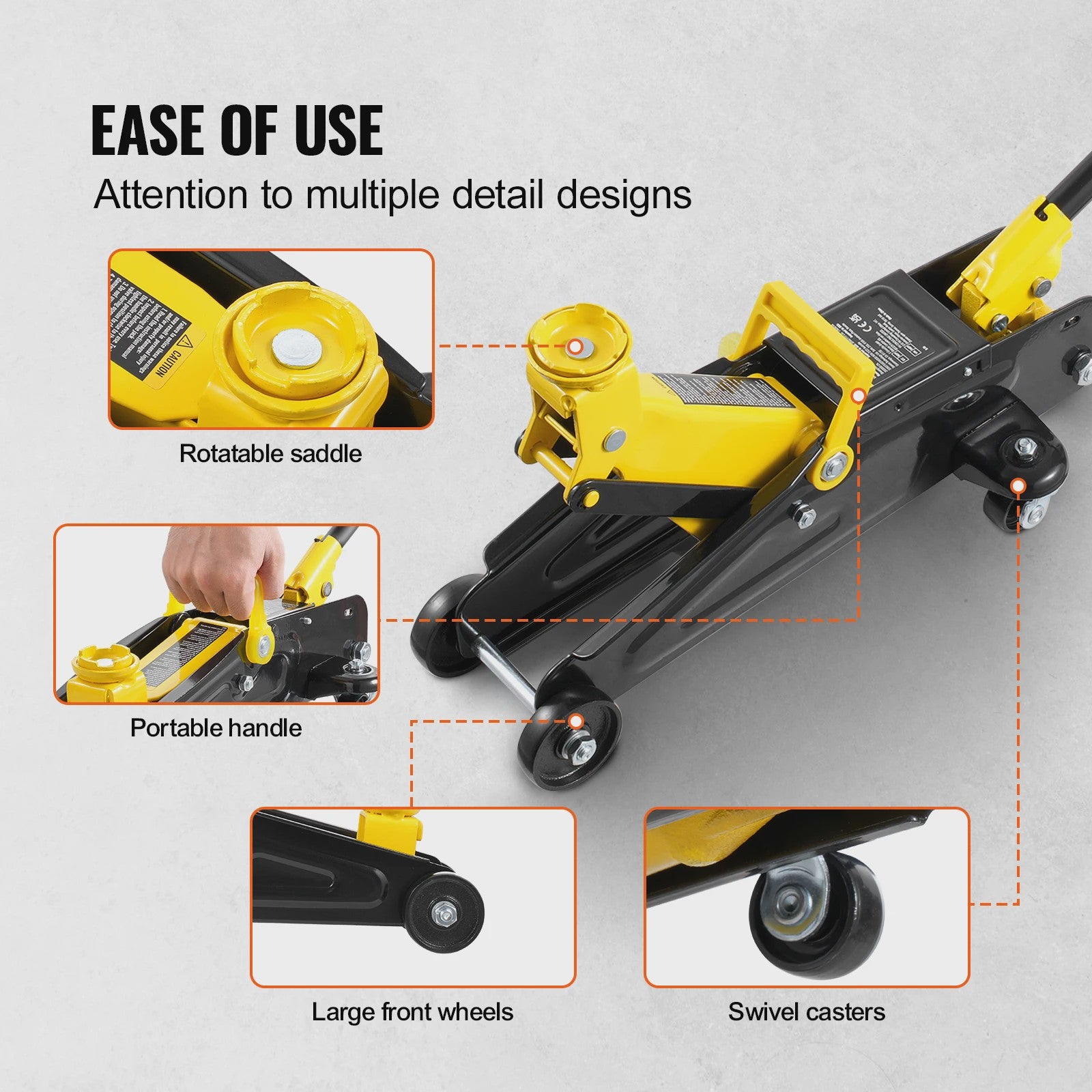 SucceBuy 2 Ton Hydraulische Garagekrik - Laag Profiel & Zwaar Uitvoering
