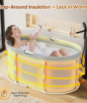 Portable Foldable Collapsible Deep Soaking Tub Adult Kids Spa Bath Barrel Ice Bath Hot Cold Therapy Baignoire Pliable Adullte
