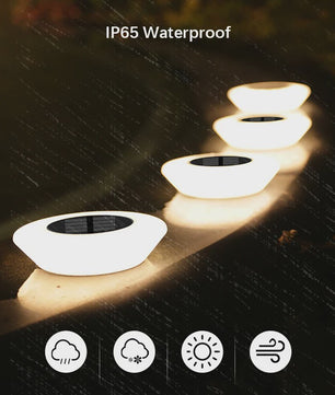 Set van 4 Solar Grondspots - Waterdichte LED Tuinverlichting voor Pad, Terras & Camping