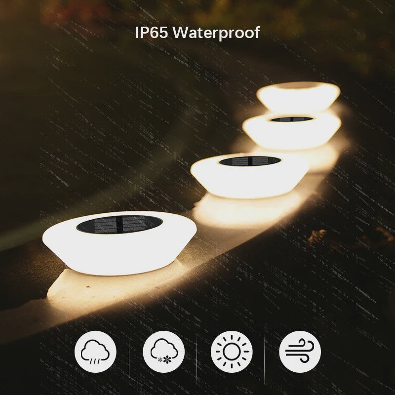 Set van 4 Solar Grondspots - Waterdichte LED Tuinverlichting voor Pad, Terras & Camping