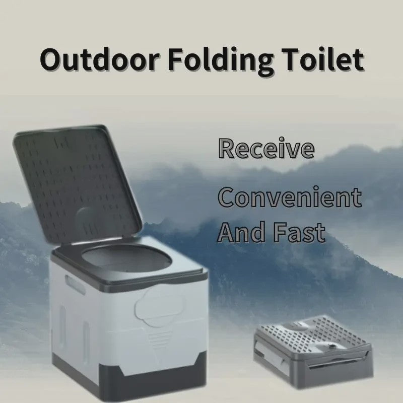 Opvouwbaar Camping Toilet - Draagbaar & Geurvrij Noodtoilet voor Auto, Reizen & Buiten