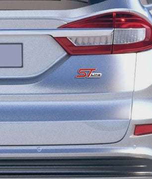 3D Metalen ST Line Grille Embleem Badge Chrome Sticker voor Ford