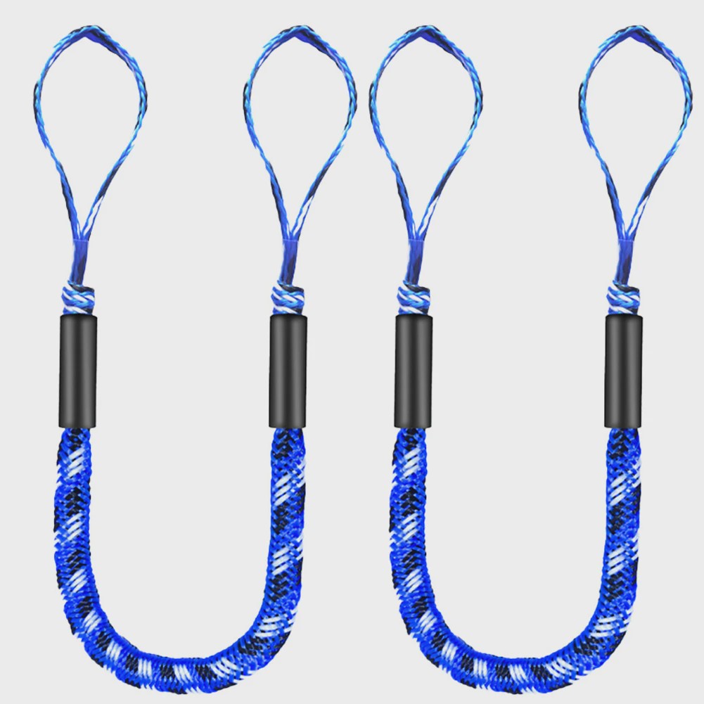 2x Bungee Docking Lijn voor Boten, Kajaks & Jetski's - 1.2m tot 1.65m Uittrekbaar
