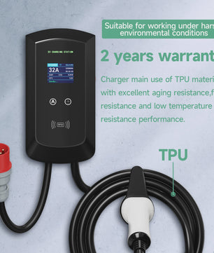 AFEEV 7.6/11/22kW 3-Fase EV Laadstation met Type 2 stekker, WiFi & App Controle