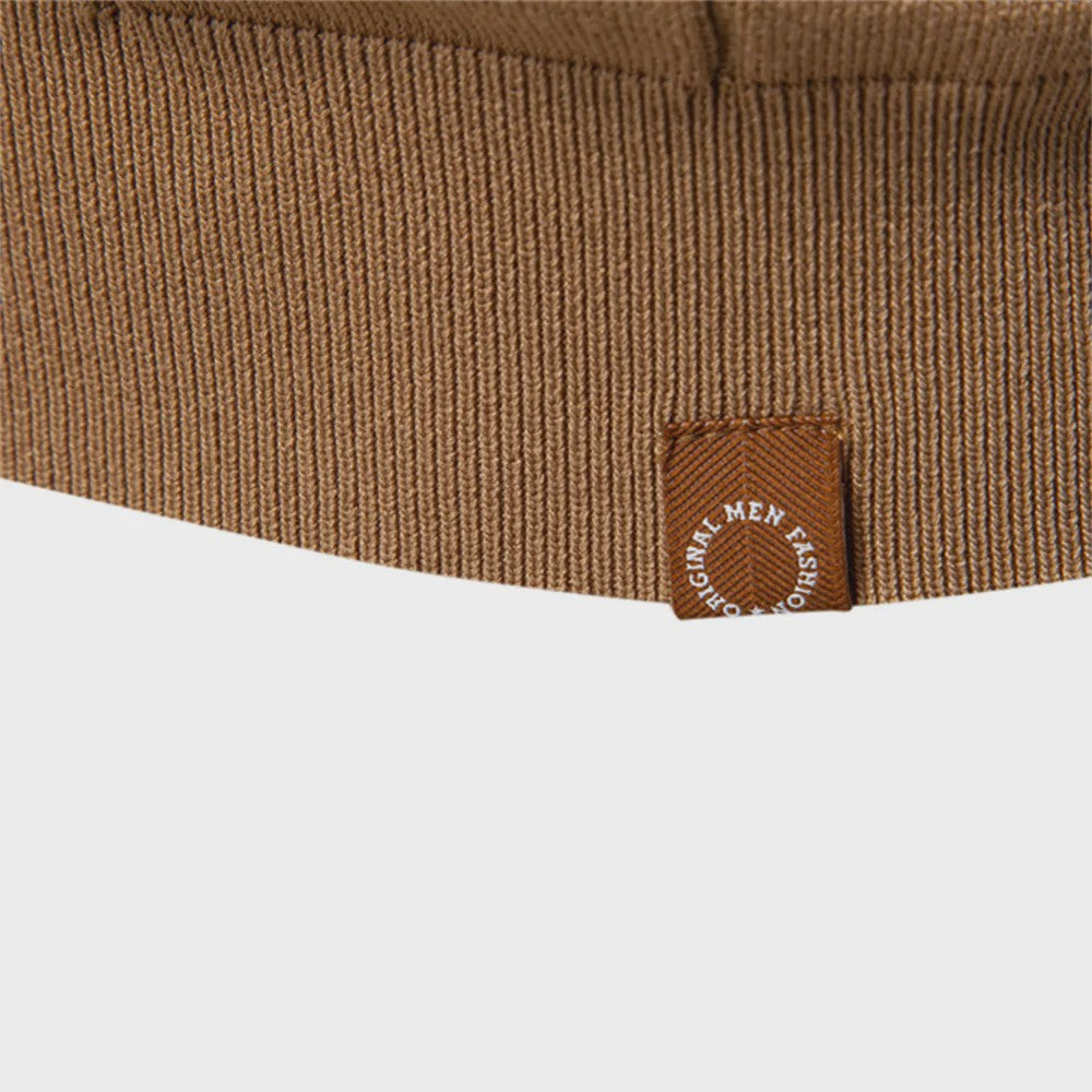 Heren Gebreide Polo met Rits - Slim Fit Sport & Casual