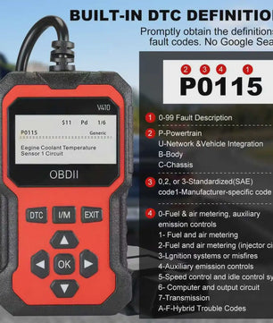 V410 OBD2 Scanner Auto Diagnose Tool - Motor, ABS, Olie Reset & Meer