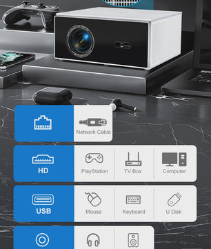 ThundeaL TDA7W 4K Projector: Full HD 1080P, Android 13, WiFi 6 & 32GB - Home Theater & Outdoor Bioscoop
