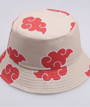 Unieke Bucket Hat met Japanse Wolk Print - Zonbescherming en Stijl