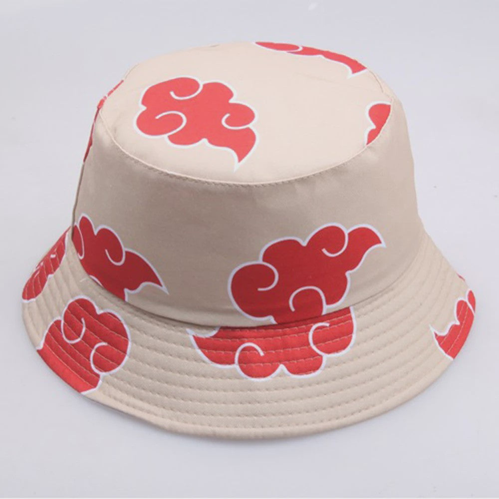 Unieke Bucket Hat met Japanse Wolk Print - Zonbescherming en Stijl