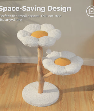 Luxe Kattenboom met Natuurlijk Hout, Wicker Mand & Krabpalen - Comfortabel Kattenhuis