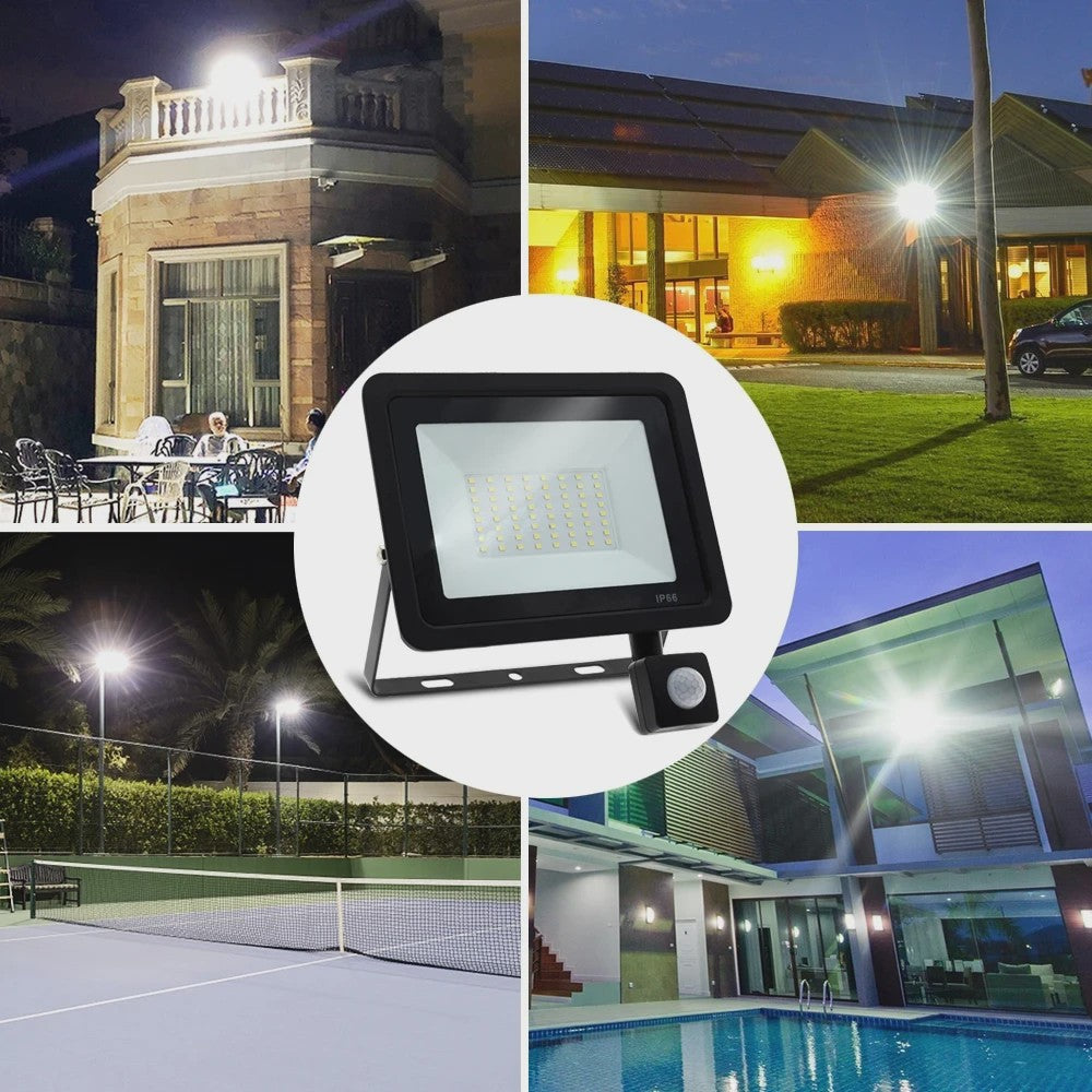 Waterdichte LED Floodlight met PIR Bewegingssensor - 10W tot 100W