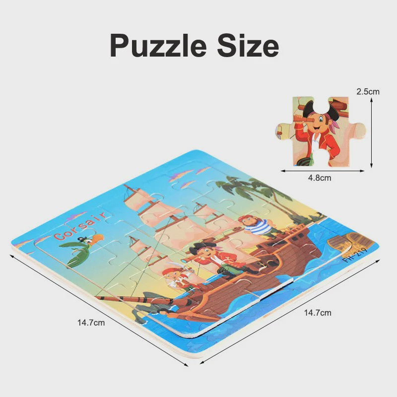 Houten 3D Puzzel Set - 20 Stuks - Dieren & Voertuigen - Educatief Montessori Speelgoed voor Kinderen 3-6 Jaar