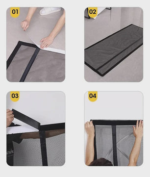 Magnetisch Horndeur Gordijn - Handsfree, Insectenwerend, Kind- & Huisdiervriendelijk, Zelfsluitend, Geen Boren Nodig
