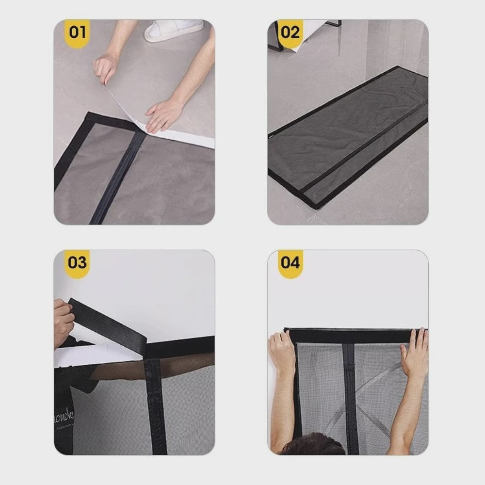 Magnetisch Horndeur Gordijn - Handsfree, Insectenwerend, Kind- & Huisdiervriendelijk, Zelfsluitend, Geen Boren Nodig