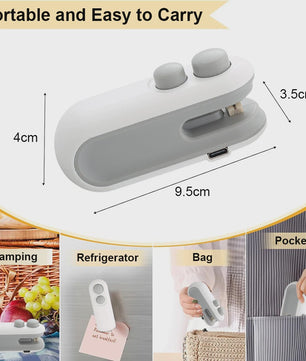 Mini Heat Sealer: Draagbare Plastic Zak Sealer & Snijder met USB Opladen
