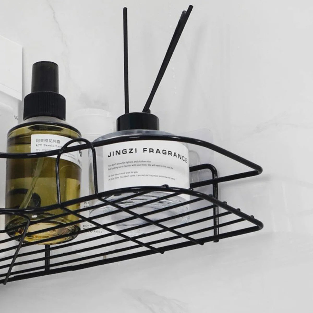 Hoek Douche Organizer - Geen Boren - Wandrek voor Badkamer & Keuken