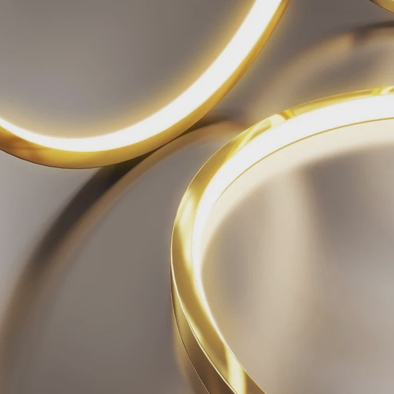 Luxe LED Trappenhuis Hanglamp - Moderne Ring Kroonluchter voor Woonkamer & Eetkamer