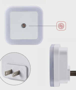 Draadloos LED Nachtlampje met Sensor - Mini Stekkerlampje voor Kinderkamer, Slaapkamer & Woonkamer