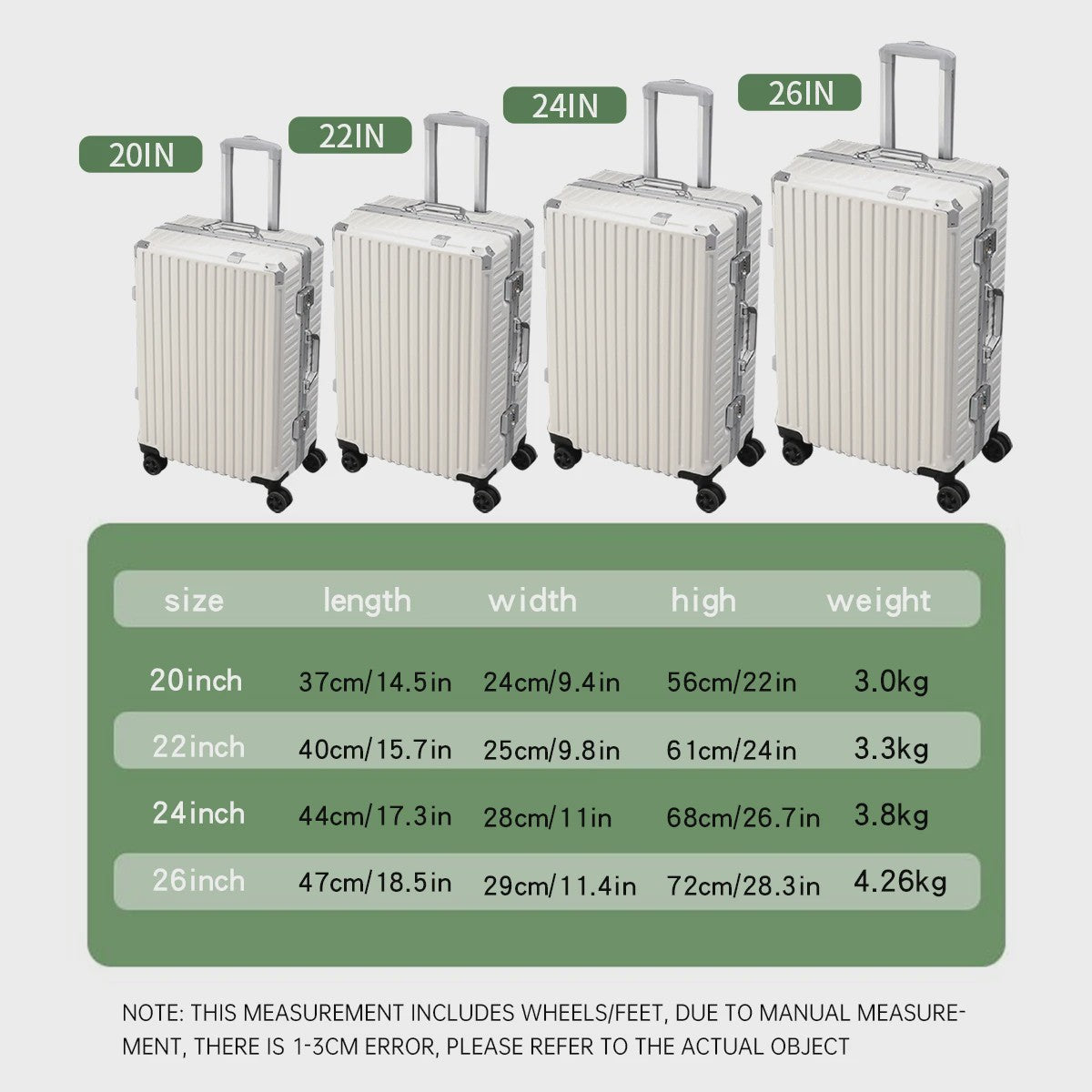 Ruime Koffer Trolley - Stevig & Duurzaam - Handbagage Geschikt - Unisex