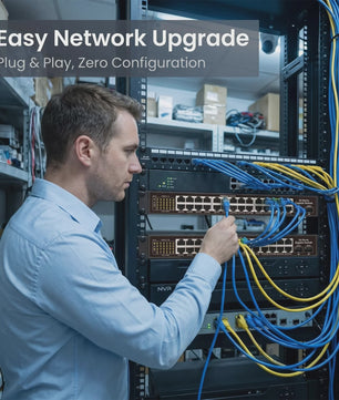 24-Poorts Gigabit Netwerk Switch met 2 SFP Poorten, 52Gbps Bandbreedte & Bliksembeveiliging