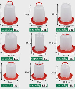 Automatische Kippen Drinkbak - Plastic Voederapparaat - Diverse Maten (1L t/m 18L)
