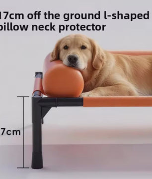 Verkoelend Hondenhok Bed met Kussen, Ademend Mesh, Wasbaar - Ideaal voor Binnen, Buiten, Camping & Patio