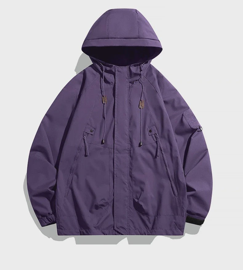 Heren Windbreaker Jas met Capuchon - Waterdicht, Bomberjack Stijl, Ideaal voor Camping & Hiking