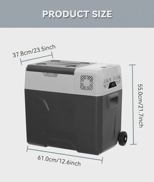 Podofo Draagbare Auto Koel-/Vriesbox 30L-50L - Compressor Koelkast voor Camping & Reizen
