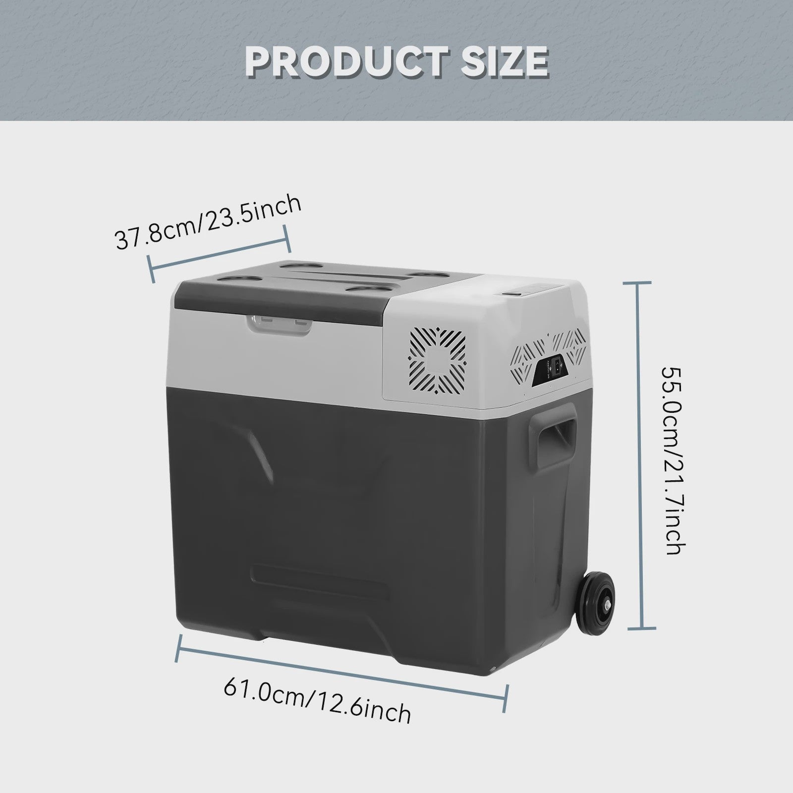 Podofo Draagbare Auto Koel-/Vriesbox 30L-50L - Compressor Koelkast voor Camping & Reizen