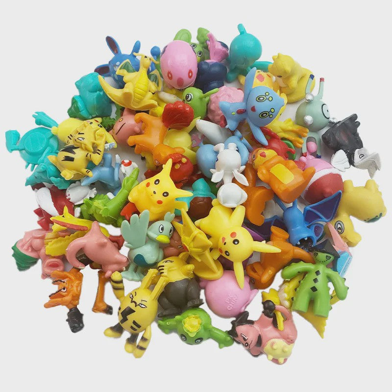 Set van 24 Pokemon Figuren - Diverse Stijlen, 2-3cm - Pikachu, Pokeball & Meer - Leuk Cadeau
