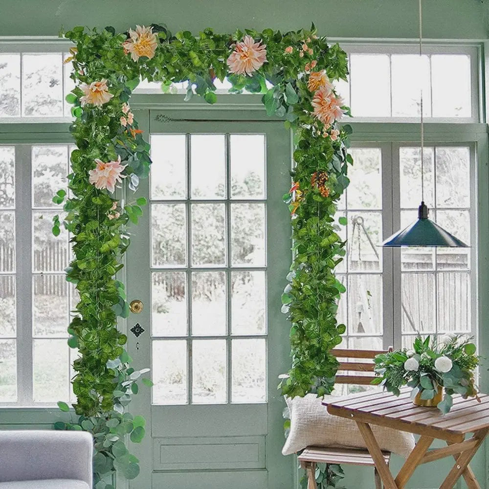 Kunstmatige Klimop Slang met Esdoornbladeren - Decoratieve Slier voor Feest & Huis