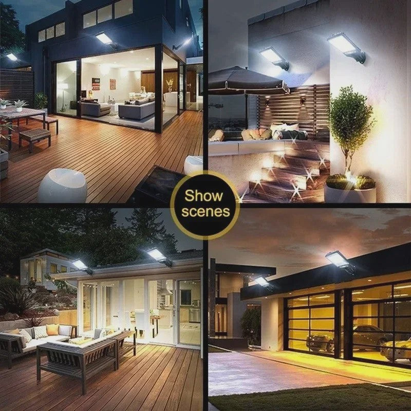 Krachtige LED Solar Buitenlamp met Bewegingssensor - Tuin, Terras, Garage
