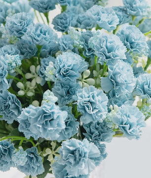 Kunstbloemen - 5 Takken Kleine Anjers (15 Bloemhoofden) - Decoratie voor Bruiloft, Kerst, Vaas